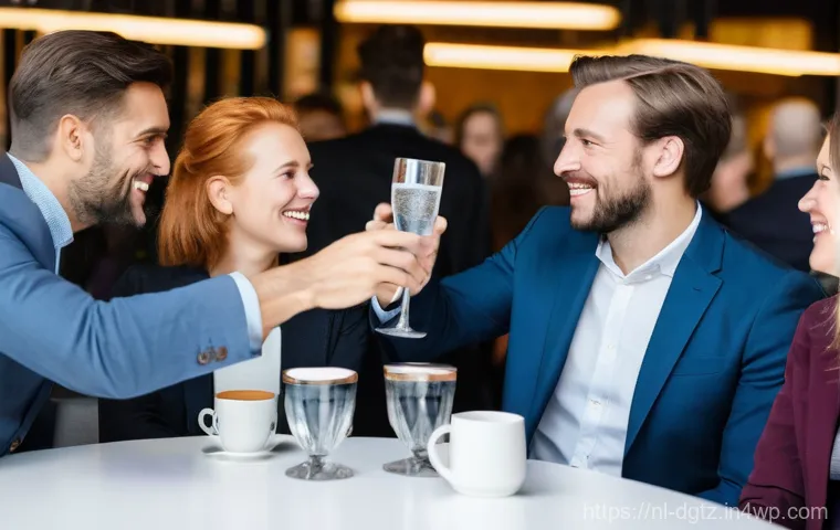 네트워킹을 위한 피드백 수집 방법 - **Prompt Title: Authentic Connections at a Modern Dutch Networking Event**
Generate an image of ...