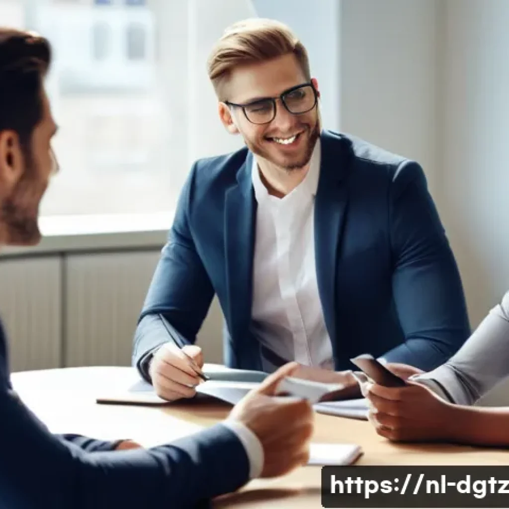 온라인 네트워킹을 통한 고객 확보 방법 - **Prompt:** A diverse group of four professionals, aged late 20s to early 40s, engaging in a lively ...