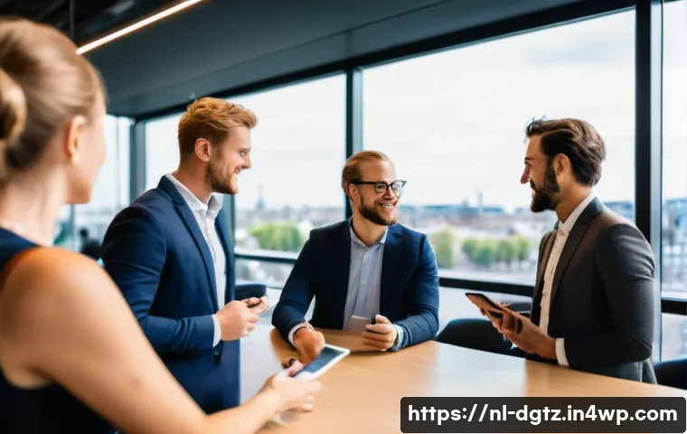 디지털 네트워킹의 목표와 계획 수립하기 - A professional networking event in Amsterdam, featuring diverse young entrepreneurs and business pro...