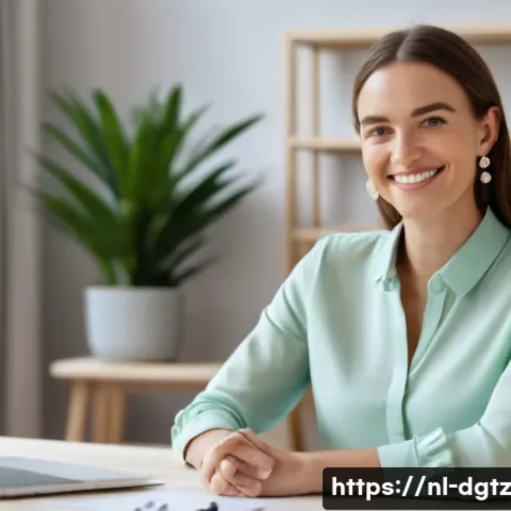 가상 만남에서의 멋진 첫인상 남기기 - A professional Dutch woman in her early 30s participating in a virtual meeting from a tidy home offi...